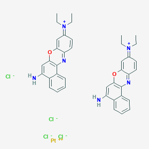 molecular formula C40H40Cl4N6O2Pt B056245 PtCl4(尼罗蓝)2 CAS No. 123797-79-5