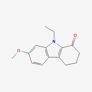 molecular formula C15H17NO2 B5624520 9-ethyl-7-methoxy-2,3,4,9-tetrahydro-1H-carbazol-1-one 