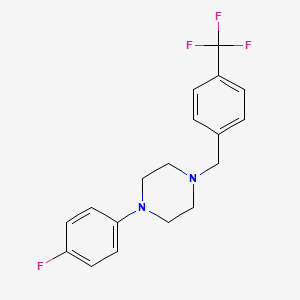 molecular formula C18H18F4N2 B5624524 1-(4-fluorophenyl)-4-[4-(trifluoromethyl)benzyl]piperazine 
