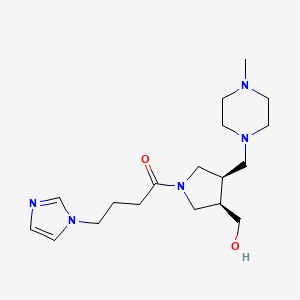 {(3R*,4R*)-1-[4-(1H-imidazol-1-yl)butanoyl]-4-[(4-methyl-1-piperazinyl)methyl]-3-pyrrolidinyl}methanol