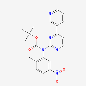 molecular formula C21H21N5O4 B562455 N-(2-Methyl-5-nitrophenyl)-N-[4-pyridin-3-yl-pyrimidin-2-yl]-t-boc CAS No. 1076198-55-4