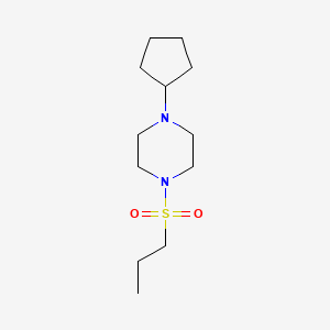 molecular formula C12H24N2O2S B5624568 1-cyclopentyl-4-(propylsulfonyl)piperazine 