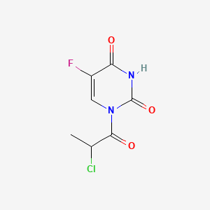 molecular formula C7H6ClFN2O3 B562457 1-(2-Chloropropanoyl)-5-fluoropyrimidine-2,4(1H,3H)-dione CAS No. 110073-44-4