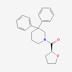 molecular formula C22H25NO2 B5624571 3,3-diphenyl-1-[(2S)-tetrahydrofuran-2-ylcarbonyl]piperidine 