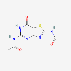 molecular formula C9H9N5O3S B562458 N,N'-(7-Hydroxythiazolo[4,5-d]pyrimidine-2,5-diyl)diacetamide CAS No. 22365-29-3