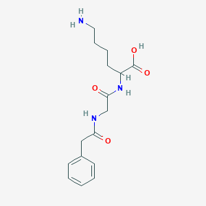 molecular formula C16H23N3O4 B056246 6-氨基-2-[[2-[(2-苯乙酰)氨基]乙酰]氨基]己酸 CAS No. 113969-25-8