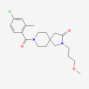molecular formula C20H27ClN2O3 B5624632 8-(4-chloro-2-methylbenzoyl)-2-(3-methoxypropyl)-2,8-diazaspiro[4.5]decan-3-one 