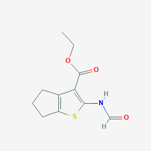 molecular formula C11H13NO3S B5624641 ethyl 2-(formylamino)-5,6-dihydro-4H-cyclopenta[b]thiophene-3-carboxylate 