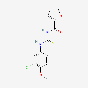 molecular formula C13H11ClN2O3S B5624658 N-{[(3-chloro-4-methoxyphenyl)amino]carbonothioyl}-2-furamide 