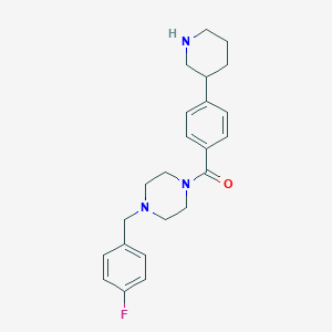 molecular formula C23H28FN3O B5624668 1-(4-fluorobenzyl)-4-(4-piperidin-3-ylbenzoyl)piperazine 