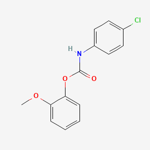 molecular formula C14H12ClNO3 B5624681 2-methoxyphenyl (4-chlorophenyl)carbamate 