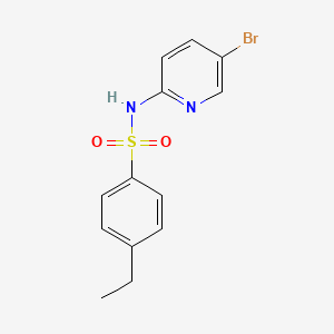 molecular formula C13H13BrN2O2S B5624690 N-(5-bromo-2-pyridinyl)-4-ethylbenzenesulfonamide 