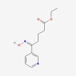 molecular formula C12H16N2O3 B562471 5-Hydroxyimino-5-(3-pyridyl)-pentanoic acid ethyl ester CAS No. 1076198-21-4