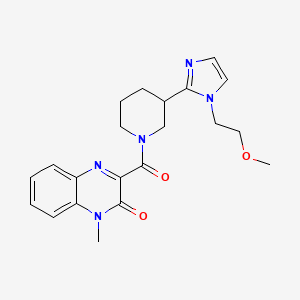 molecular formula C21H25N5O3 B5624721 3-({3-[1-(2-methoxyethyl)-1H-imidazol-2-yl]piperidin-1-yl}carbonyl)-1-methylquinoxalin-2(1H)-one 