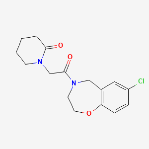 molecular formula C16H19ClN2O3 B5624729 1-[2-(7-chloro-2,3-dihydro-1,4-benzoxazepin-4(5H)-yl)-2-oxoethyl]piperidin-2-one 