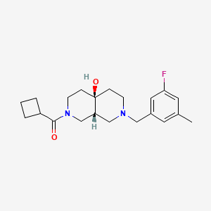 molecular formula C21H29FN2O2 B5624732 (4aR*,8aR*)-2-(cyclobutylcarbonyl)-7-(3-fluoro-5-methylbenzyl)octahydro-2,7-naphthyridin-4a(2H)-ol 