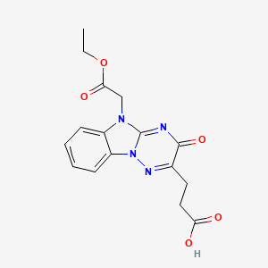 3-[5-(2-ethoxy-2-oxoethyl)-3-oxo-3,5-dihydro[1,2,4]triazino[2,3-a]benzimidazol-2-yl]propanoic acid