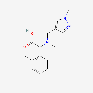 molecular formula C16H21N3O2 B5624766 (2,4-dimethylphenyl){methyl[(1-methyl-1H-pyrazol-4-yl)methyl]amino}acetic acid 