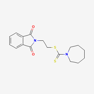 molecular formula C17H20N2O2S2 B5624789 2-(1,3-dioxo-1,3-dihydro-2H-isoindol-2-yl)ethyl 1-azepanecarbodithioate 
