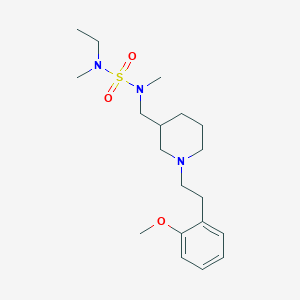 molecular formula C19H33N3O3S B5624816 N-ethyl-N'-({1-[2-(2-methoxyphenyl)ethyl]piperidin-3-yl}methyl)-N,N'-dimethylsulfamide 