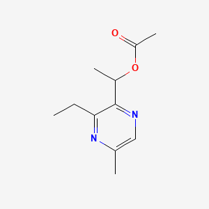 molecular formula C11H16N2O2 B562482 2-(1-乙酰氧基乙基)-3-乙基-5-甲基吡嗪 CAS No. 1076198-72-5