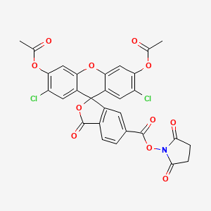 molecular formula C29H17Cl2NO11 B562485 6-羧基-2',7'-二氯荧光素 3',6'-二乙酸琥珀酰亚胺酯 CAS No. 852299-81-1