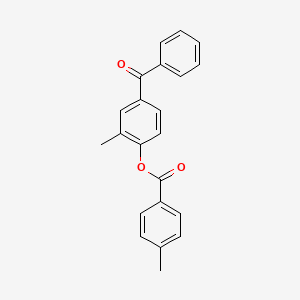 molecular formula C22H18O3 B5624850 4-benzoyl-2-methylphenyl 4-methylbenzoate 