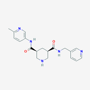 molecular formula C19H23N5O2 B5624881 (3S*,5R*)-N-(6-methylpyridin-3-yl)-N'-(pyridin-3-ylmethyl)piperidine-3,5-dicarboxamide 