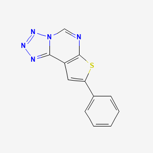 molecular formula C12H7N5S B5624910 8-phenyltetrazolo[1,5-c]thieno[3,2-e]pyrimidine 