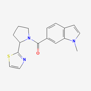 1-methyl-6-{[2-(1,3-thiazol-2-yl)-1-pyrrolidinyl]carbonyl}-1H-indole