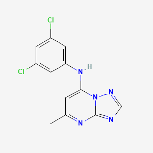 molecular formula C12H9Cl2N5 B5624926 N-(3,5-dichlorophenyl)-5-methyl[1,2,4]triazolo[1,5-a]pyrimidin-7-amine 