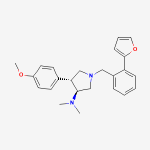 molecular formula C24H28N2O2 B5624941 (3S*,4R*)-1-[2-(2-furyl)benzyl]-4-(4-methoxyphenyl)-N,N-dimethylpyrrolidin-3-amine 