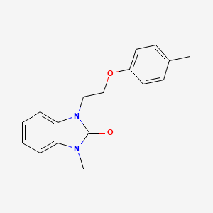 molecular formula C17H18N2O2 B5624943 1-methyl-3-[2-(4-methylphenoxy)ethyl]-1,3-dihydro-2H-benzimidazol-2-one 
