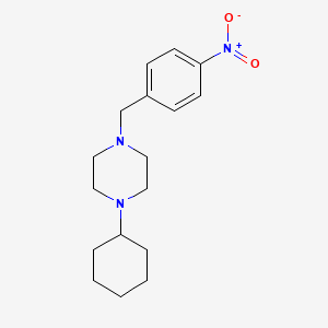 molecular formula C17H25N3O2 B5624957 1-cyclohexyl-4-(4-nitrobenzyl)piperazine 