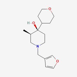 molecular formula C16H25NO3 B5624972 (3R*,4R*)-1-(3-furylmethyl)-3-methyl-4-(tetrahydro-2H-pyran-4-yl)-4-piperidinol 