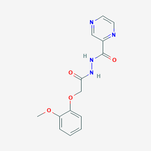 N'-[2-(2-methoxyphenoxy)acetyl]-2-pyrazinecarbohydrazide