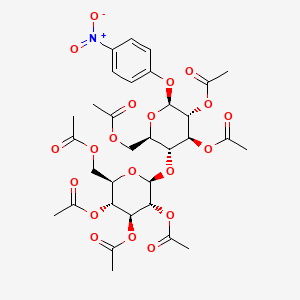 B562498 4-Nitrophenyl 2,3,6-tri-O-acetyl-4-O-(2,3,4,6-tetra-O-acetyl-beta-D-glucopyranosyl)-beta-D-glucopyranoside CAS No. 69948-03-4