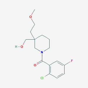molecular formula C16H21ClFNO3 B5624992 [1-(2-chloro-5-fluorobenzoyl)-3-(2-methoxyethyl)-3-piperidinyl]methanol 
