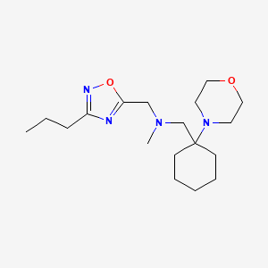 N-methyl-1-[1-(4-morpholinyl)cyclohexyl]-N-[(3-propyl-1,2,4-oxadiazol-5-yl)methyl]methanamine