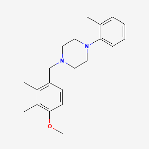 molecular formula C21H28N2O B5625002 1-(4-methoxy-2,3-dimethylbenzyl)-4-(2-methylphenyl)piperazine 