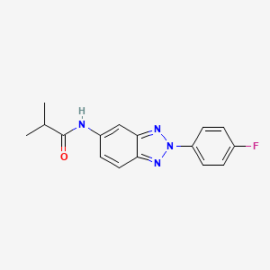 molecular formula C16H15FN4O B5625011 N-[2-(4-fluorophenyl)-2H-1,2,3-benzotriazol-5-yl]-2-methylpropanamide 
