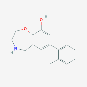 molecular formula C16H17NO2 B5625022 7-(2-methylphenyl)-2,3,4,5-tetrahydro-1,4-benzoxazepin-9-ol 