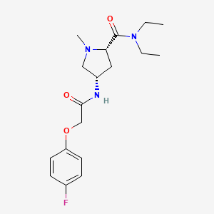 (4S)-N,N-diethyl-4-{[(4-fluorophenoxy)acetyl]amino}-1-methyl-L-prolinamide