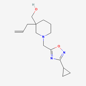 molecular formula C15H23N3O2 B5625059 {3-allyl-1-[(3-cyclopropyl-1,2,4-oxadiazol-5-yl)methyl]-3-piperidinyl}methanol 