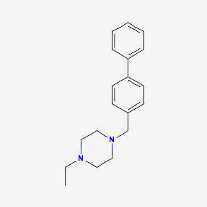 molecular formula C19H24N2 B5625067 1-(4-biphenylylmethyl)-4-ethylpiperazine 