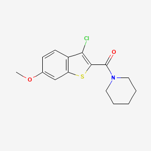 molecular formula C15H16ClNO2S B5625090 1-[(3-chloro-6-methoxy-1-benzothien-2-yl)carbonyl]piperidine 