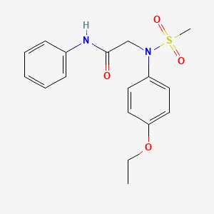 molecular formula C17H20N2O4S B5625095 N~2~-(4-ethoxyphenyl)-N~2~-(methylsulfonyl)-N~1~-phenylglycinamide 