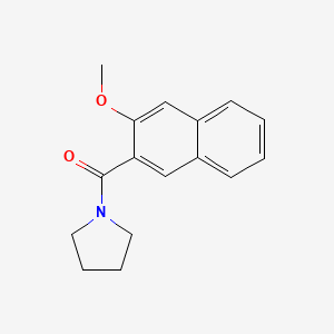 molecular formula C16H17NO2 B5625109 1-(3-methoxy-2-naphthoyl)pyrrolidine 