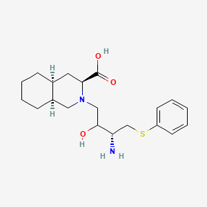 molecular formula C20H30N2O3S B562511 (3S,4aS,8aS)-2-[(3R)-3-氨基-2-羟基-4-(苯硫基)丁基]十氢异喹啉-3-羧酸 CAS No. 1221793-34-5