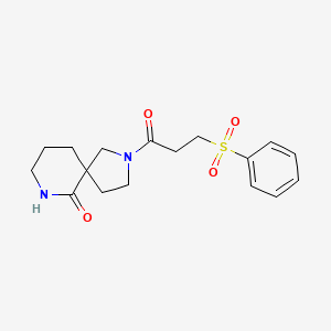 2-[3-(phenylsulfonyl)propanoyl]-2,7-diazaspiro[4.5]decan-6-one